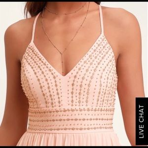 Lulus Glamorous Blush Dress